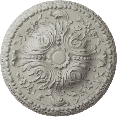 Ekena Millwork Amelia Ceiling Medallion (Fits Canopies up to 2 3/8"), Hand-Painted Pot of Cream, 19 5/8"OD x 3/4"P CM20AMPCF